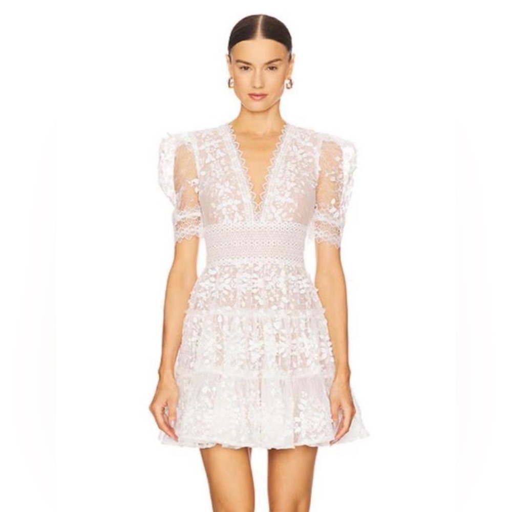 Bronx And Banco Megan Mini Dress In White, Size Xs - Like New